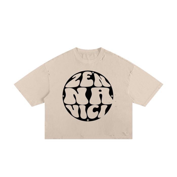 Unisex Classic Frayed Boxy Tee