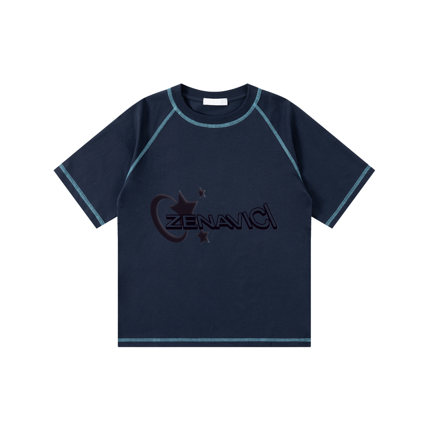 Loose Contrast-Stitched Kids' T-Shirt