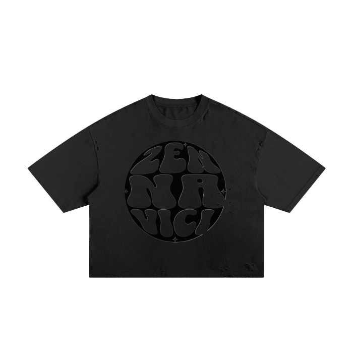 Unisex Classic Frayed Boxy Tee