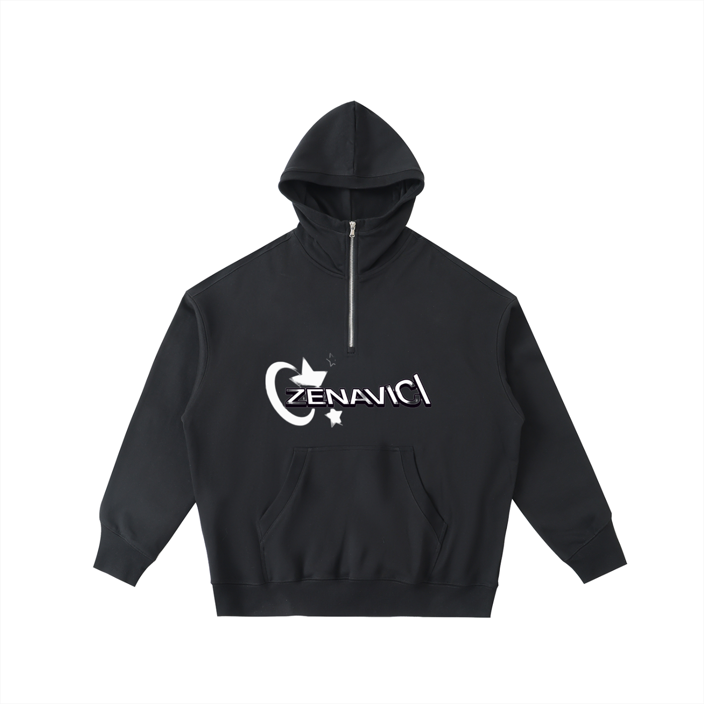 Big Hood Half-Zip Fleece Hoodie