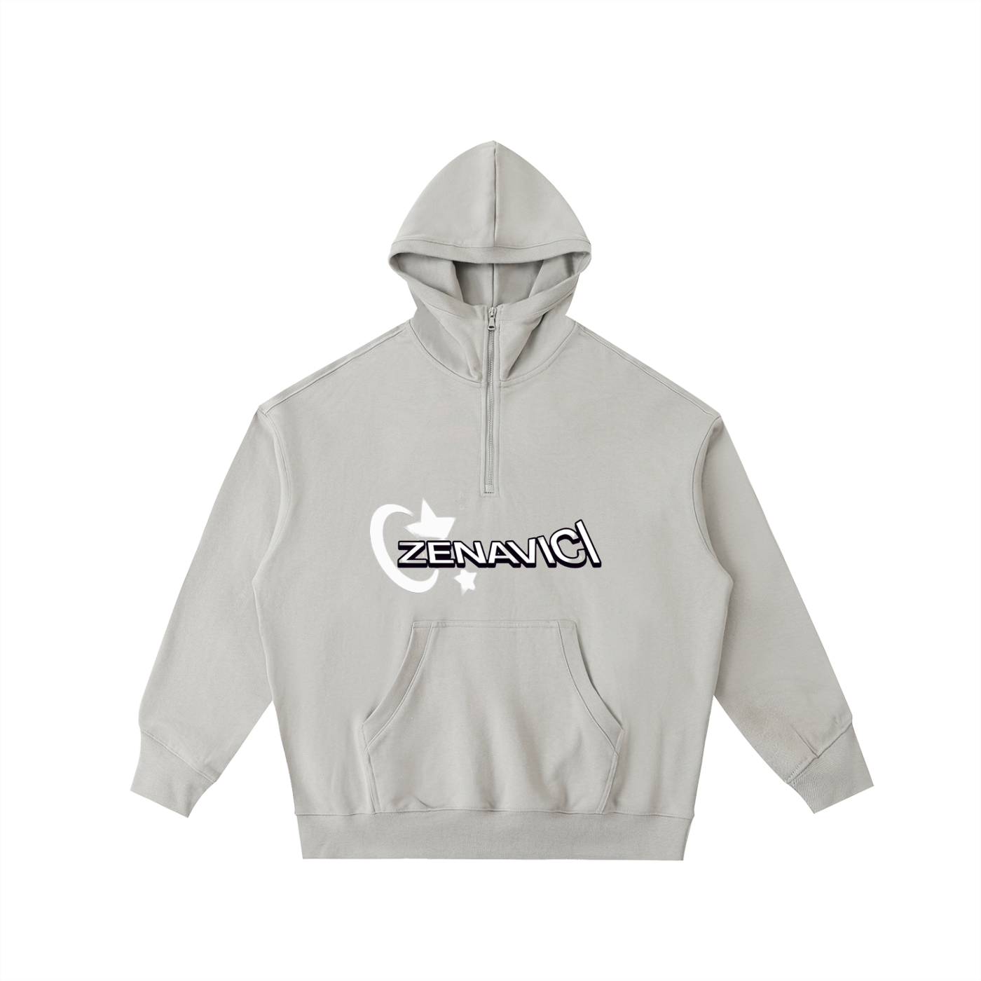 Big Hood Half-Zip Fleece Hoodie
