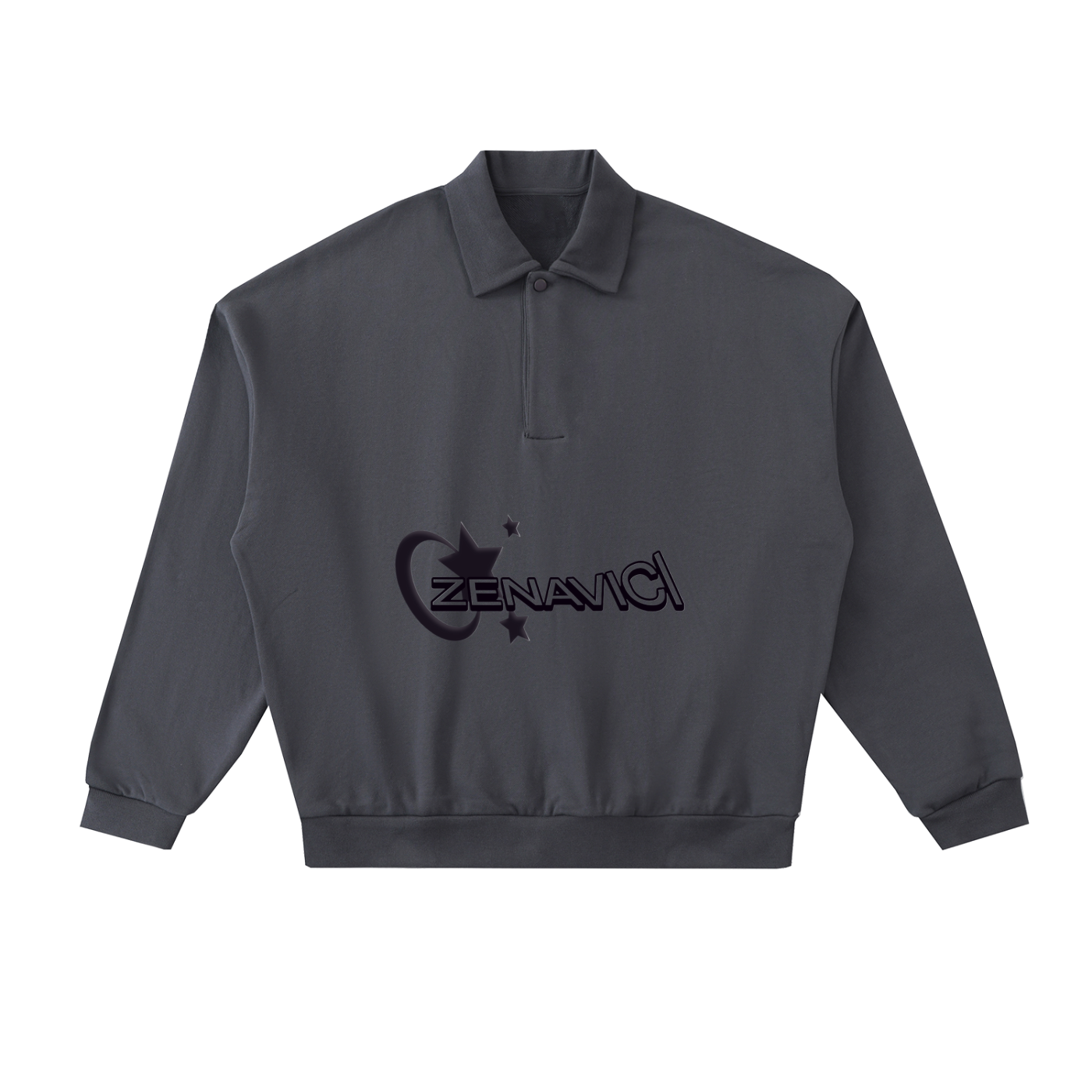 Heavyweight Fleece Polo Sweatshirt